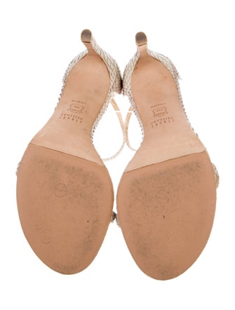 Stuart Weitzman Leather Animal Print Sandals