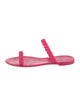 Stuart Weitzman Rubber Braided Accents Slides