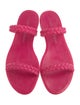Stuart Weitzman Rubber Braided Accents Slides