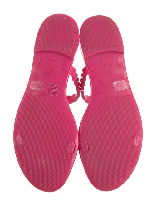 Stuart Weitzman Rubber Braided Accents Slides