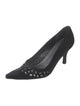 Stuart Weitzman Satin Beaded Accents Pumps