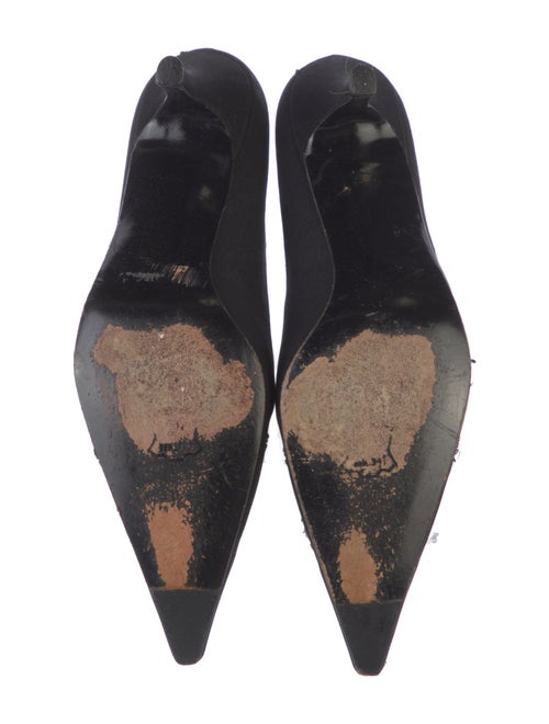 Stuart Weitzman Satin Beaded Accents Pumps