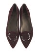 Stuart Weitzman Suede Studded Accents Loafers