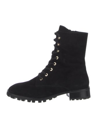 Stuart Weitzman Suede Combat Boots