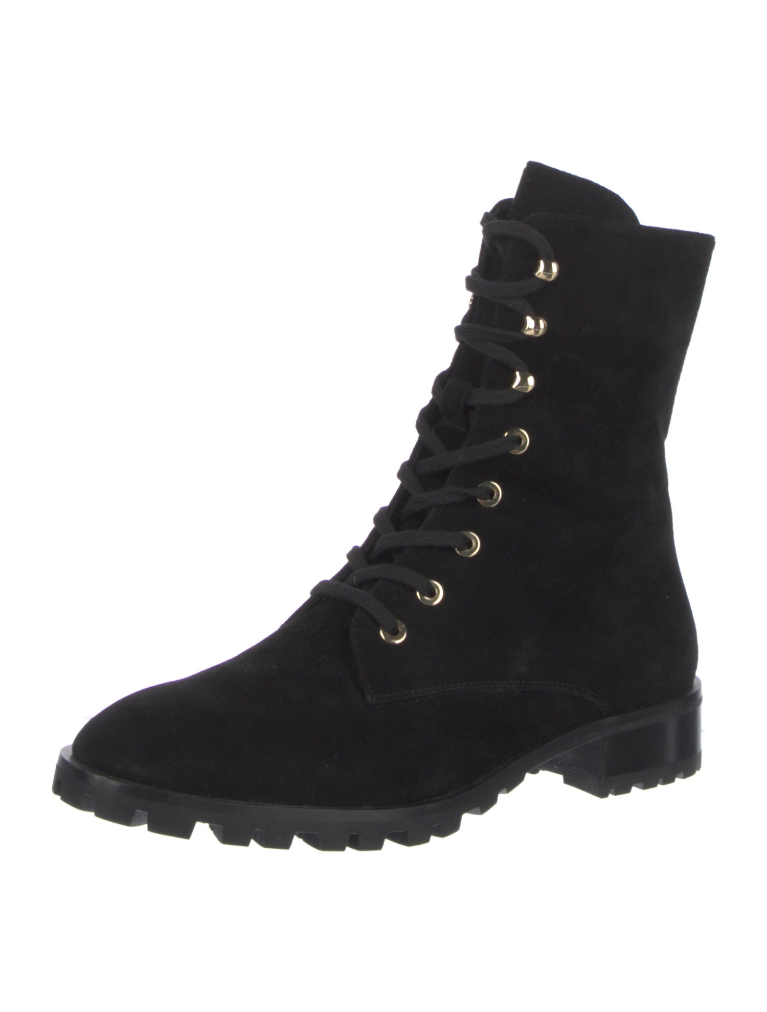 Stuart Weitzman Suede Combat Boots
