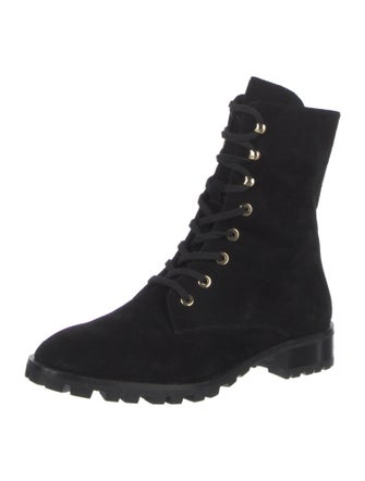 Stuart Weitzman Suede Combat Boots