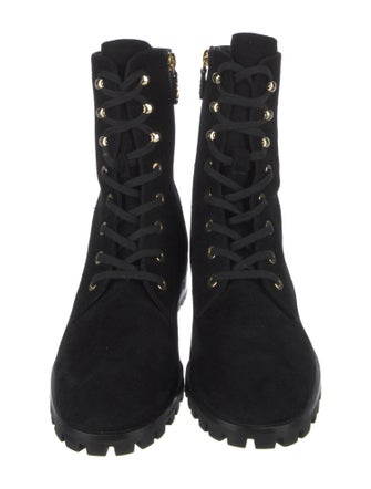 Stuart Weitzman Suede Combat Boots