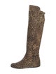Stuart Weitzman Suede Animal Print Boots