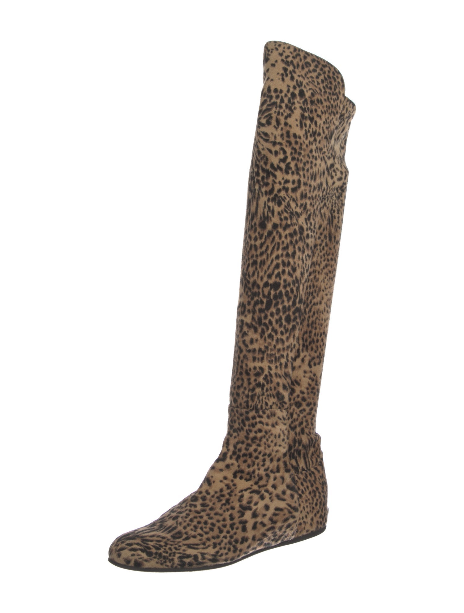 Stuart Weitzman Suede Animal Print Boots