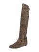 Stuart Weitzman Suede Animal Print Boots