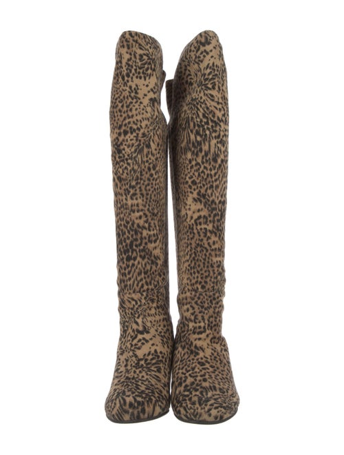 Stuart Weitzman Suede Animal Print Boots
