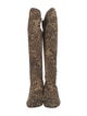 Stuart Weitzman Suede Animal Print Boots
