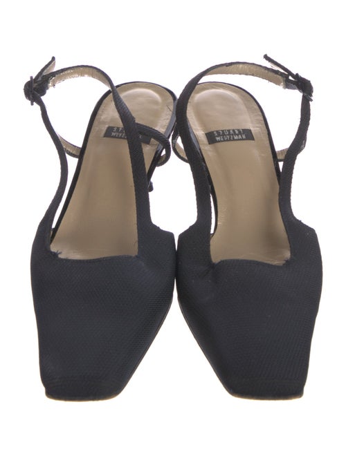 Stuart Weitzman Canvas Slingback Pumps