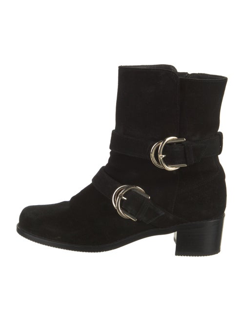 Stuart Weitzman Suede Moto Boots