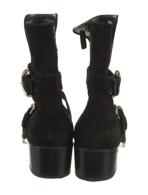 Stuart Weitzman Suede Moto Boots