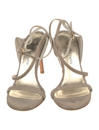 Stuart Weitzman Glitter Glitter Accents Slingback Sandals