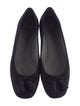 Stuart Weitzman Suede Bow Accents Ballet Flats