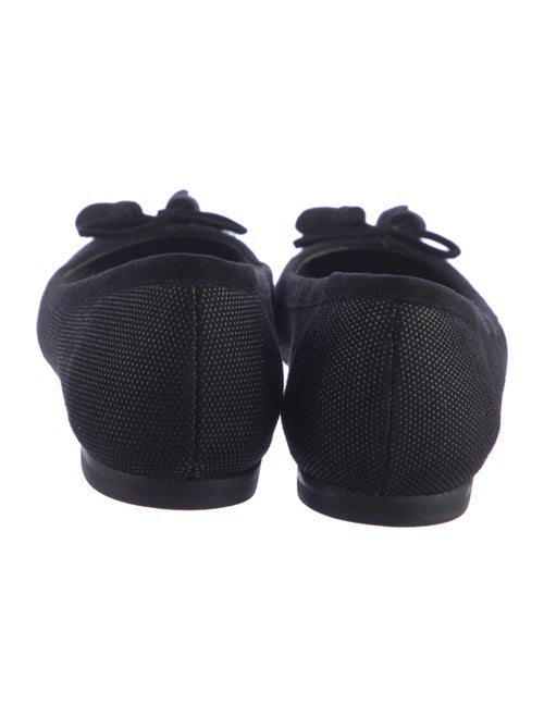 Stuart Weitzman Suede Bow Accents Ballet Flats