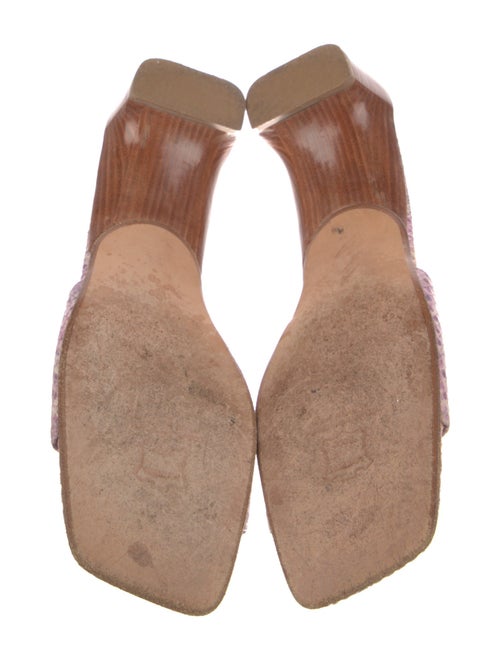 Stuart Weitzman Leather Animal Print Slides