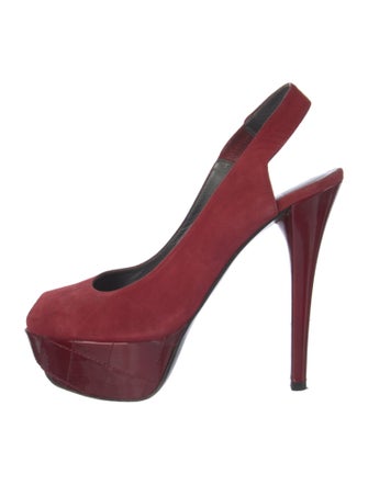 Stuart Weitzman Suede Slingback Pumps