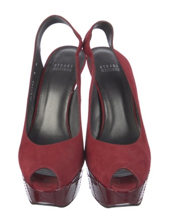 Stuart Weitzman Suede Slingback Pumps