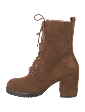 Stuart Weitzman Suede Lace-Up Boots