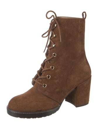 Stuart Weitzman Suede Lace-Up Boots