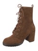 Stuart Weitzman Suede Lace-Up Boots