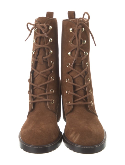 Stuart Weitzman Suede Lace-Up Boots