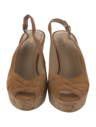 Stuart Weitzman Suede Slingback Pumps