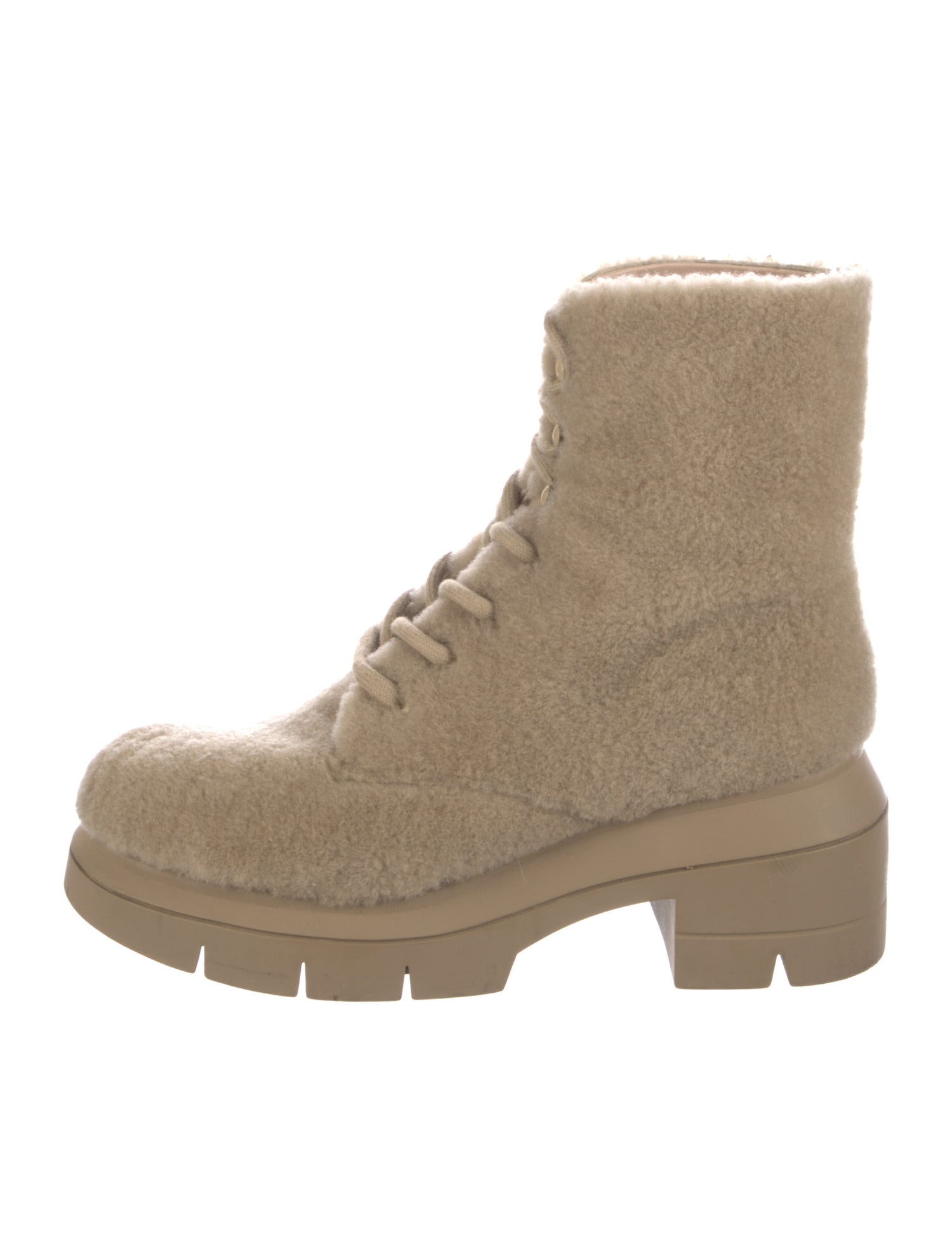 Stuart Weitzman Shearling Combat Boots