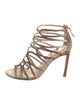 Stuart Weitzman Python Animal Print Gladiator Sandals