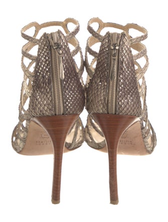 Stuart Weitzman Python Animal Print Gladiator Sandals