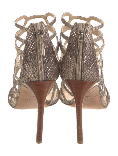 Stuart Weitzman Python Animal Print Gladiator Sandals