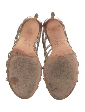 Stuart Weitzman Python Animal Print Gladiator Sandals