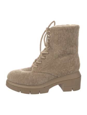 Stuart Weitzman Shearling Combat Boots