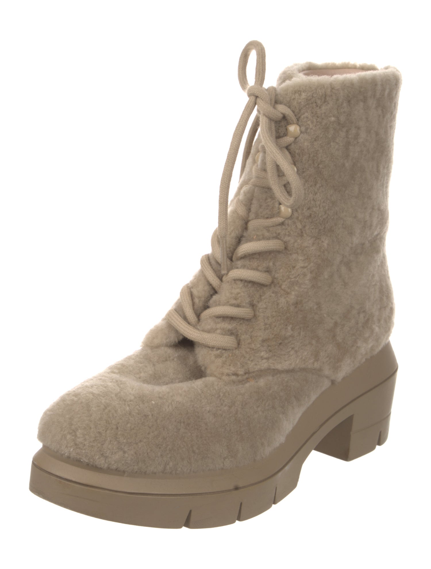Stuart Weitzman Shearling Combat Boots