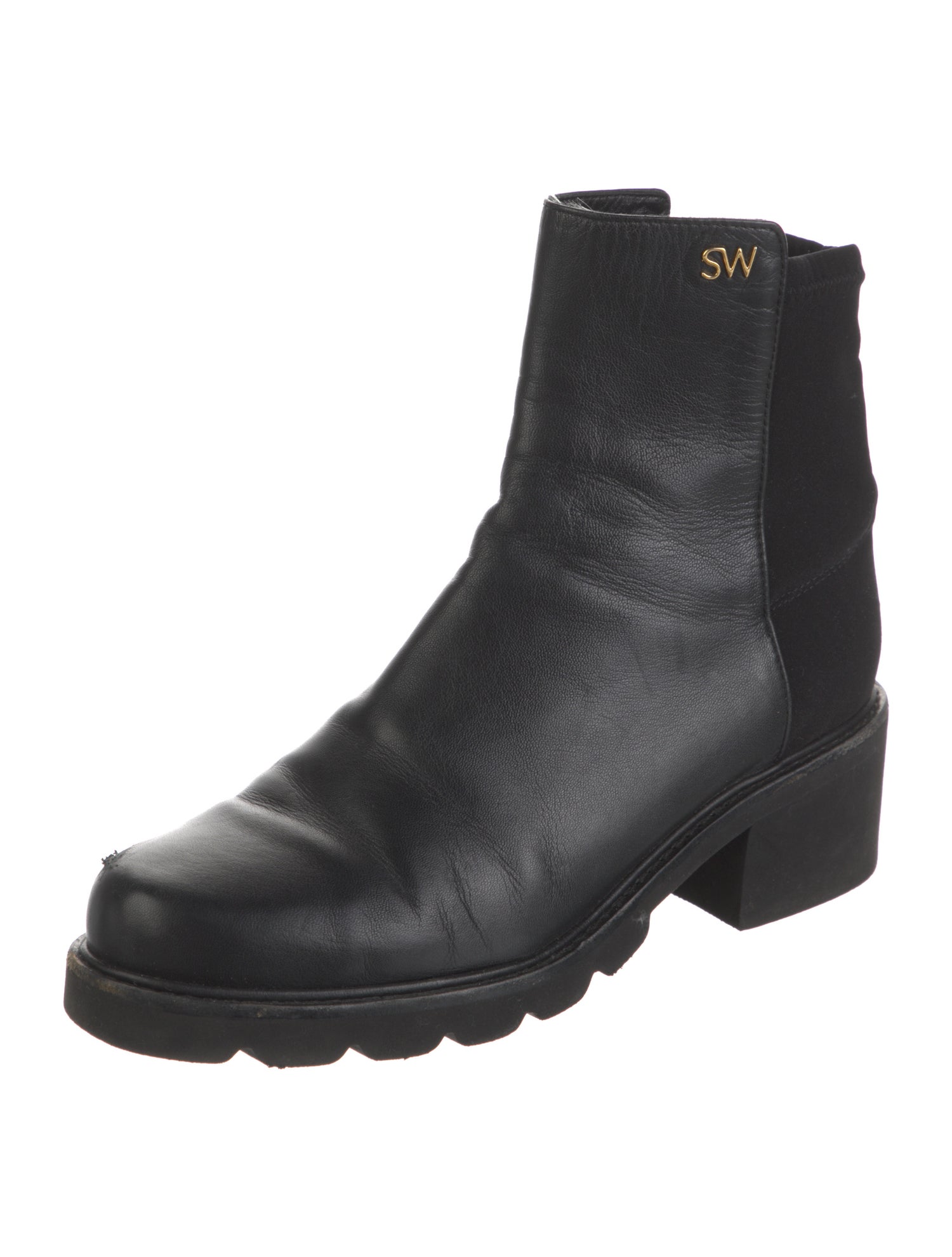Stuart Weitzman Leather Combat Boots