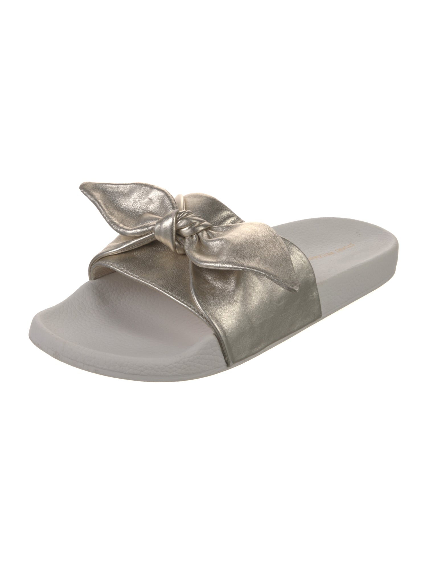 Stuart Weitzman Leather Colorblock Pattern Mules