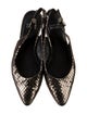 Stuart Weitzman Leather Animal Print Slingback Flats