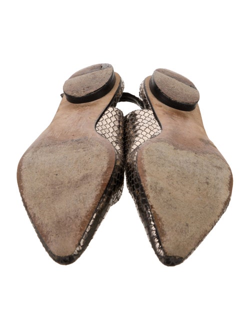 Stuart Weitzman Leather Animal Print Slingback Flats