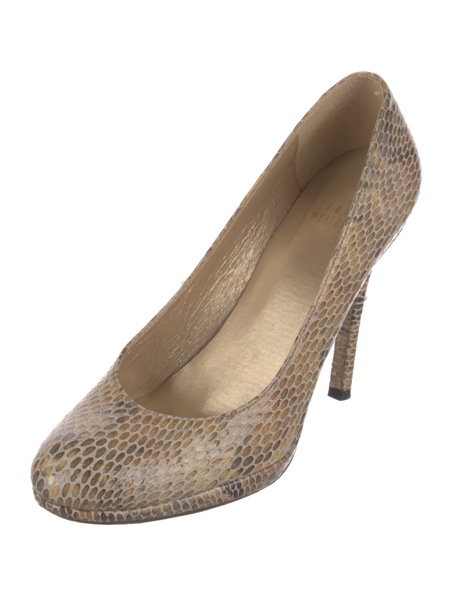 Stuart Weitzman Leather Animal Print Pumps