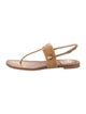 Stuart Weitzman Leather T-Strap Sandals