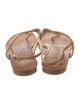 Stuart Weitzman Leather T-Strap Sandals