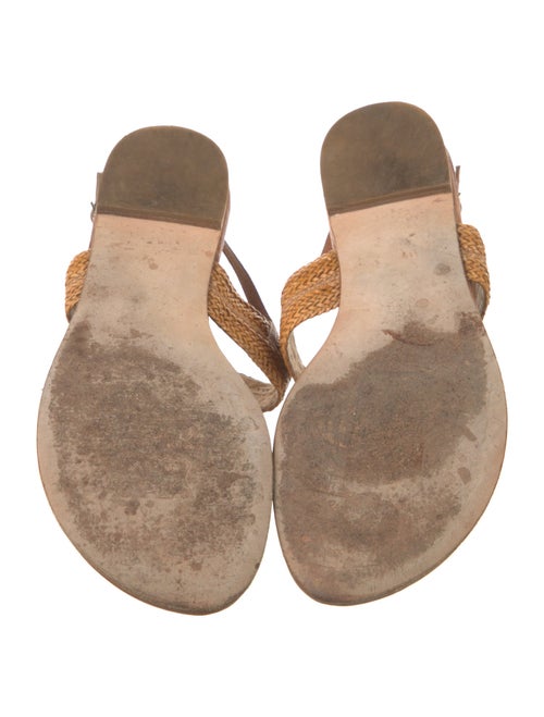 Stuart Weitzman Leather T-Strap Sandals