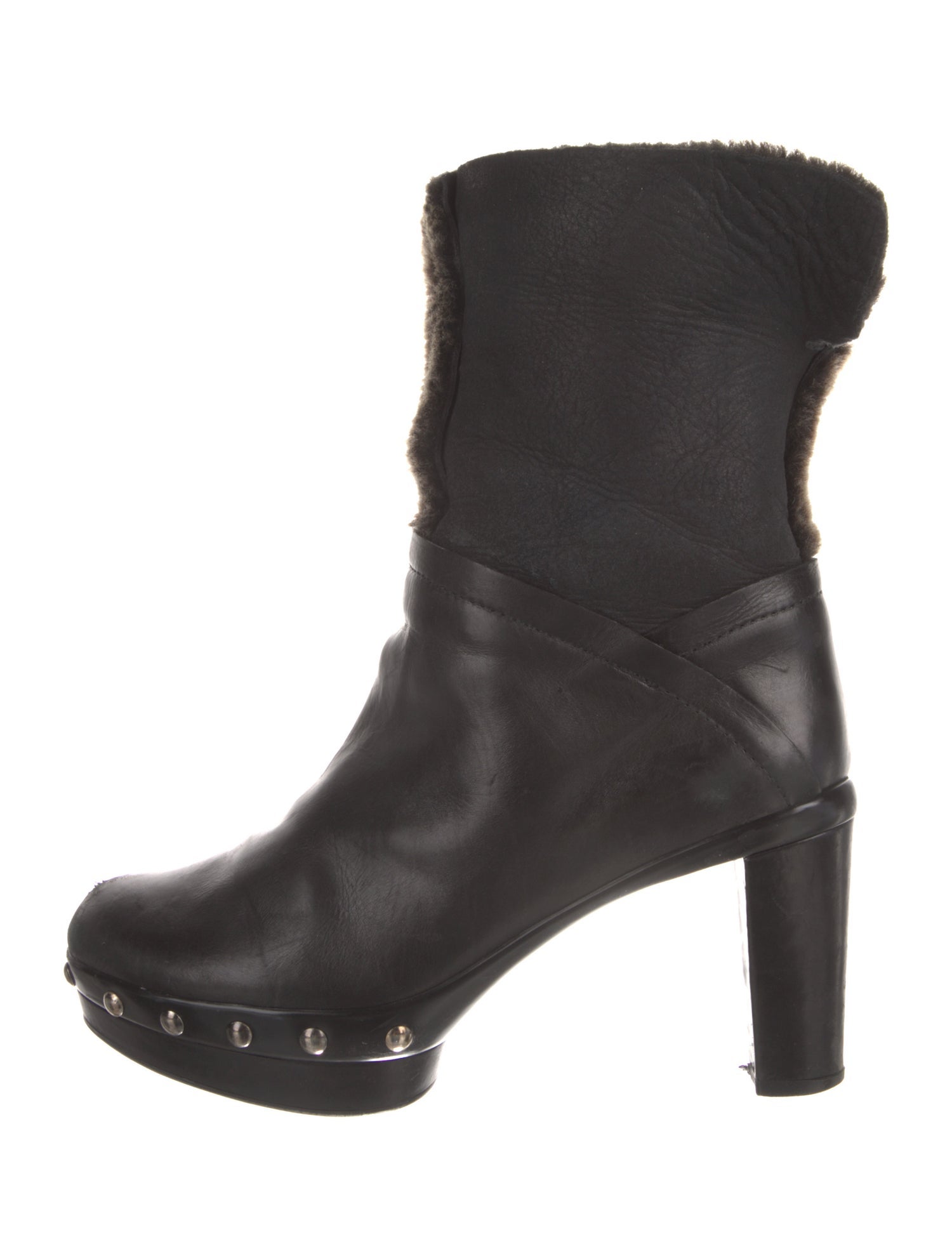 Stuart Weitzman Leather Studded Accents Boots