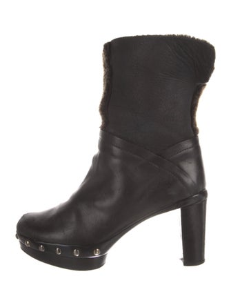 Stuart Weitzman Leather Studded Accents Boots