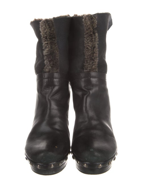Stuart Weitzman Leather Studded Accents Boots