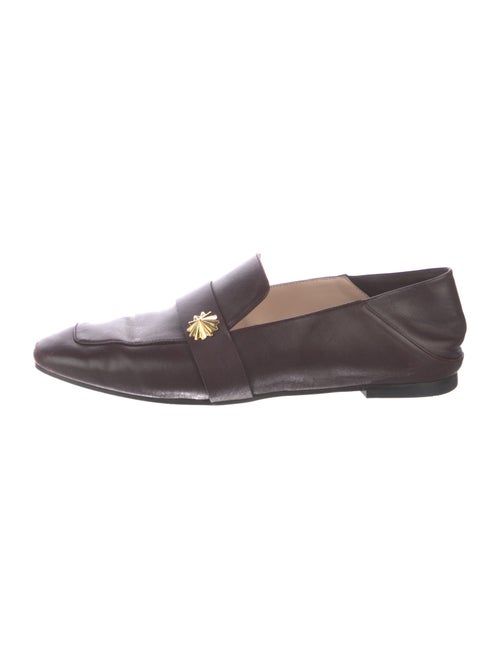 Stuart Weitzman Leather Studded Accents Loafers
