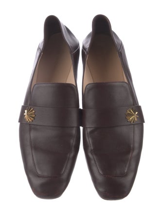 Stuart Weitzman Leather Studded Accents Loafers
